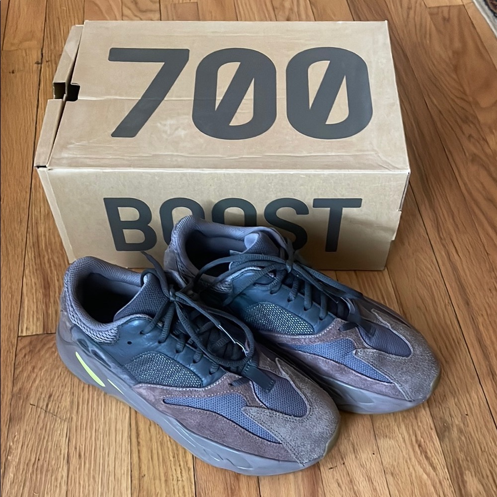 Yeezy Gray and Black Sneakers with Boost Cushioning